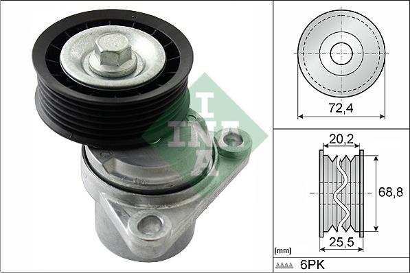 INA 534 0326 10 - Belt Tensioner, v-ribbed belt autospares.lv