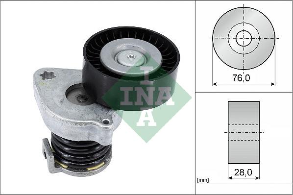 INA 534 0370 10 - Belt Tensioner, v-ribbed belt autospares.lv