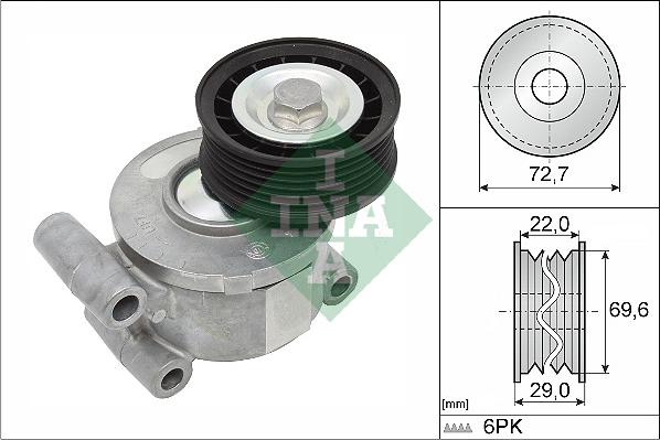 INA 534 0249 10 - Belt Tensioner, v-ribbed belt autospares.lv