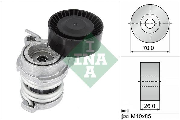 INA 534 0708 10 - Belt Tensioner, v-ribbed belt autospares.lv