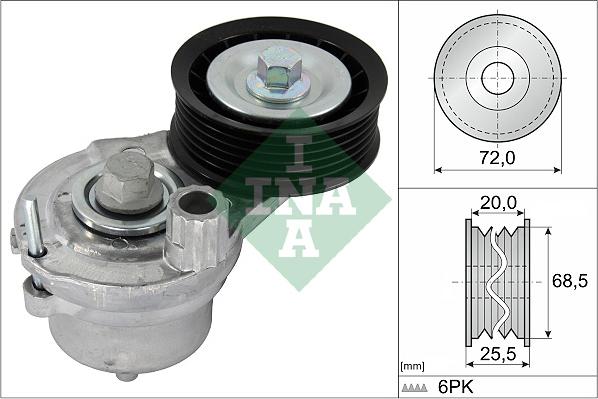 INA 534 0703 10 - Belt Tensioner, v-ribbed belt autospares.lv