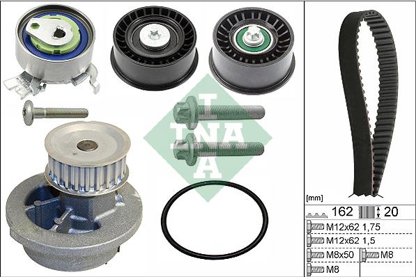 INA 530 0441 32 - Water Pump & Timing Belt Set autospares.lv