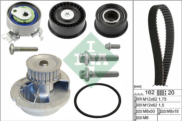 INA 530 0443 31 - Water Pump & Timing Belt Set autospares.lv