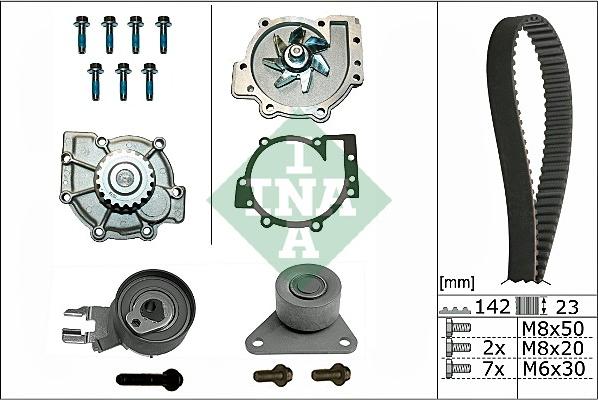 INA 530 0467 30 - Water Pump & Timing Belt Set autospares.lv