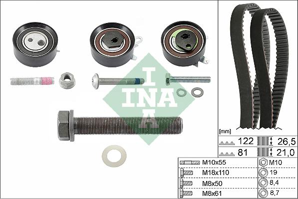 INA 530 0484 10 - Timing Belt Set autospares.lv