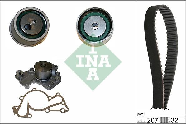 INA 530 0430 30 - Water Pump & Timing Belt Set autospares.lv