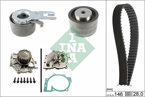 INA 530 0421 30 - Water Pump & Timing Belt Set autospares.lv