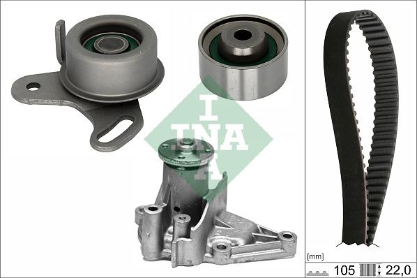 INA 530 0427 31 - Water Pump & Timing Belt Set autospares.lv