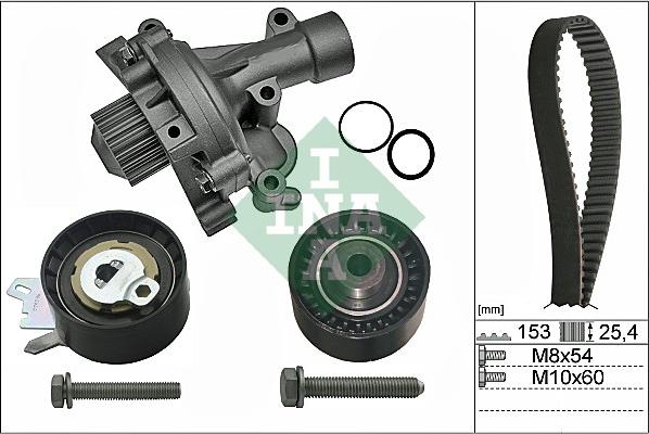 INA 530 0471 30 - Water Pump & Timing Belt Set autospares.lv