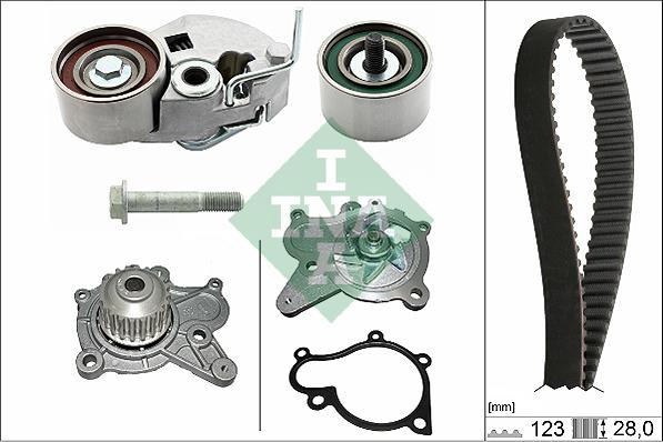 INA 530 0542 30 - Water Pump & Timing Belt Set autospares.lv