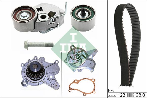 INA 530 0542 31 - Water Pump & Timing Belt Set autospares.lv