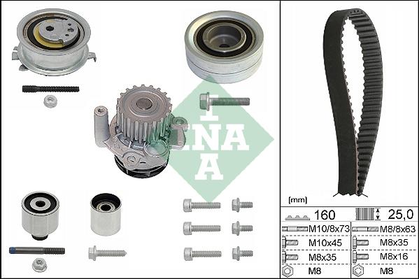 INA 530 0550 32 - Water Pump & Timing Belt Set autospares.lv