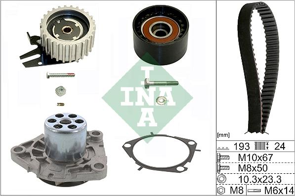 INA 530 0561 30 - Water Pump & Timing Belt Set autospares.lv