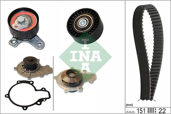 INA 530 0572 30 - Water Pump & Timing Belt Set autospares.lv