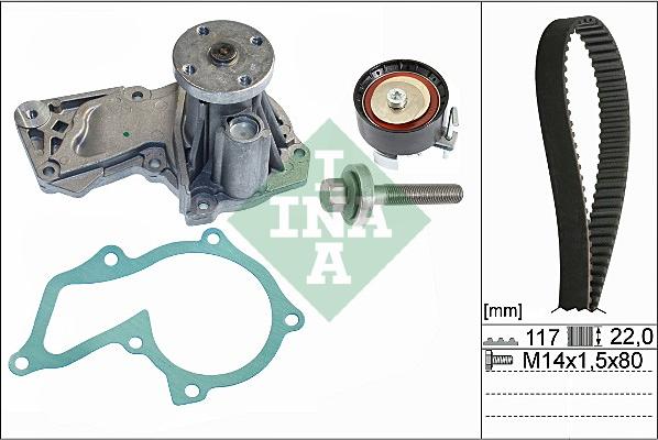 INA 530 0605 30 - Water Pump & Timing Belt Set autospares.lv