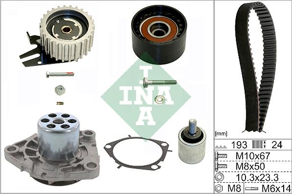 INA 530 0619 30 - Water Pump & Timing Belt Set autospares.lv
