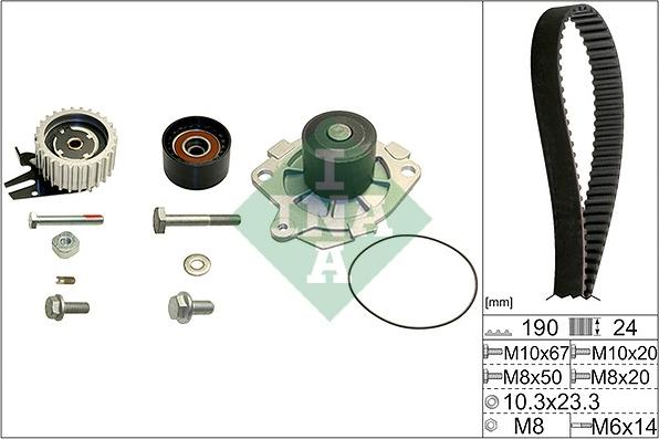 INA 530 0624 30 - Water Pump & Timing Belt Set autospares.lv