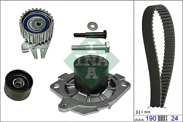 INA 530 0622 30 - Water Pump & Timing Belt Set autospares.lv