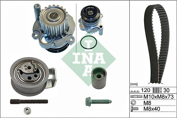 INA 530 0091 31 - Water Pump & Timing Belt Set autospares.lv