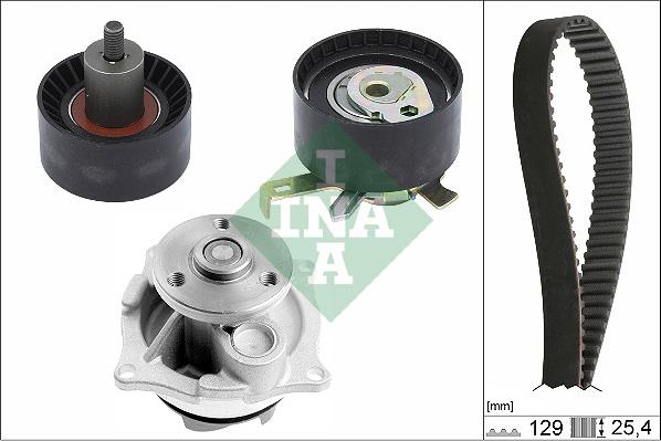 INA 530 0066 30 - Water Pump & Timing Belt Set autospares.lv