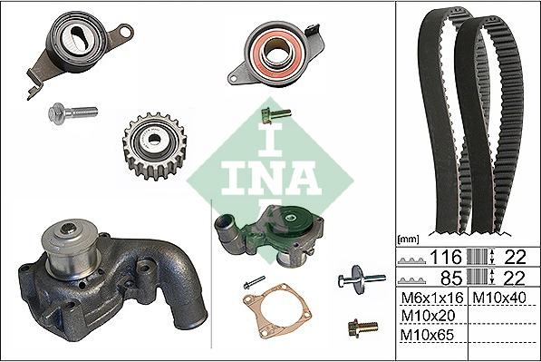 INA 530 0010 31 - Water Pump & Timing Belt Set autospares.lv