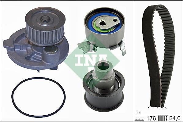 INA 530 0079 30 - Water Pump & Timing Belt Set autospares.lv