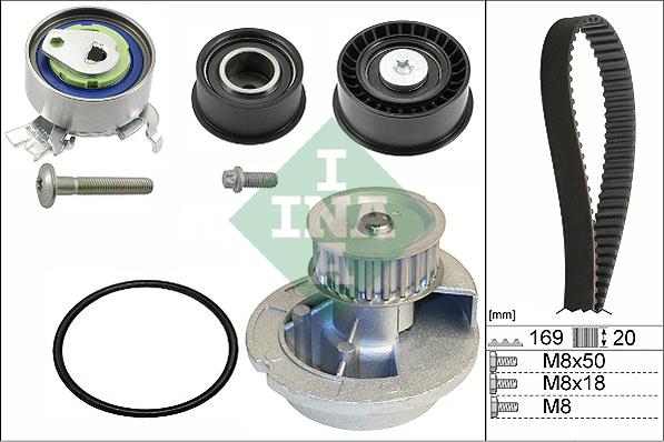 INA 530 0078 31 - Water Pump & Timing Belt Set autospares.lv