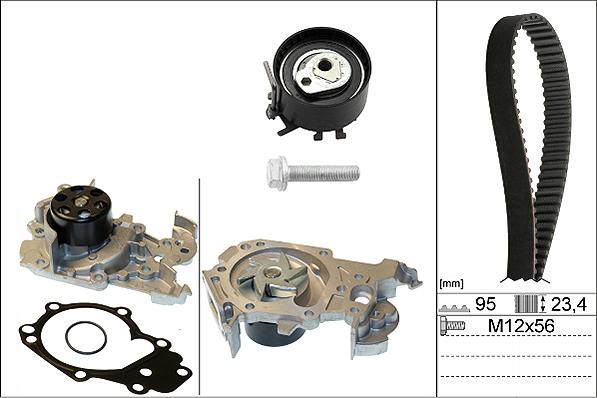 INA 530 0195 30 - Water Pump & Timing Belt Set autospares.lv