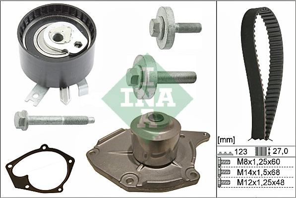 INA 530 0197 31 - Water Pump & Timing Belt Set autospares.lv