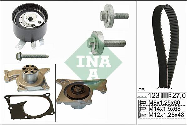 INA 530 0197 32 - Water Pump & Timing Belt Set autospares.lv