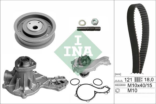 INA 530 0162 30 - Water Pump & Timing Belt Set autospares.lv