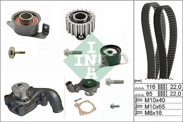 INA 530 0104 32 - Water Pump & Timing Belt Set autospares.lv