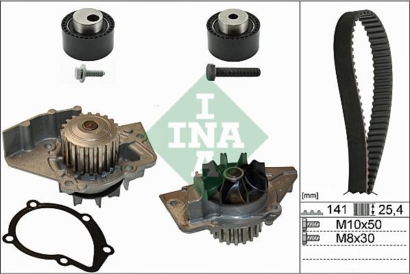 INA 530 0111 30 - Water Pump & Timing Belt Set autospares.lv