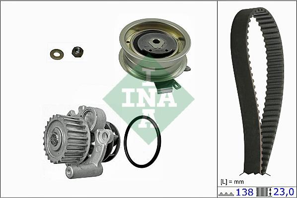 INA 530 0171 30 - Water Pump & Timing Belt Set autospares.lv
