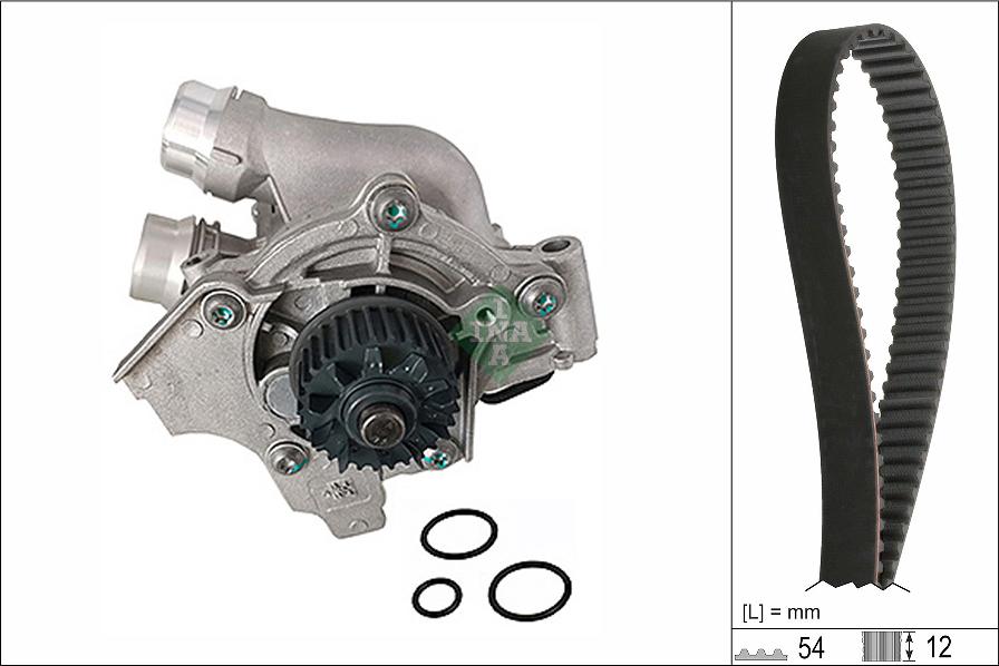 INA 530 0845 30 - Water Pump & Timing Belt Set autospares.lv