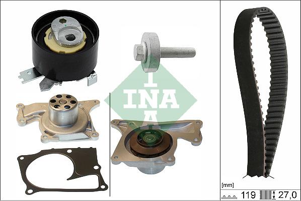 INA 530 0843 30 - Water Pump & Timing Belt Set autospares.lv