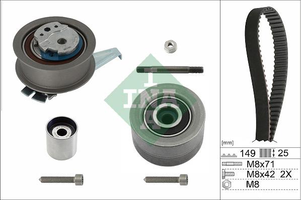 INA 530 0835 10 - Timing Belt Set autospares.lv