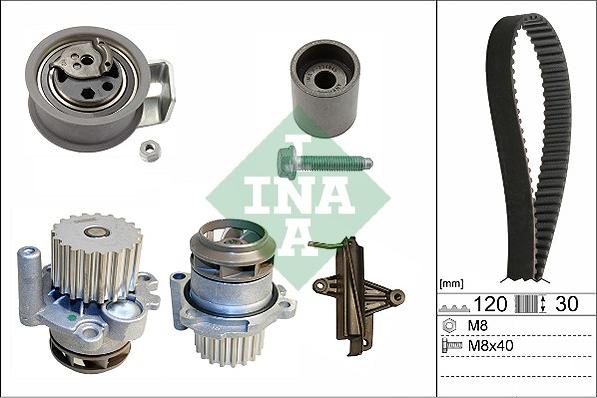 INA 530 0340 30 - Water Pump & Timing Belt Set autospares.lv