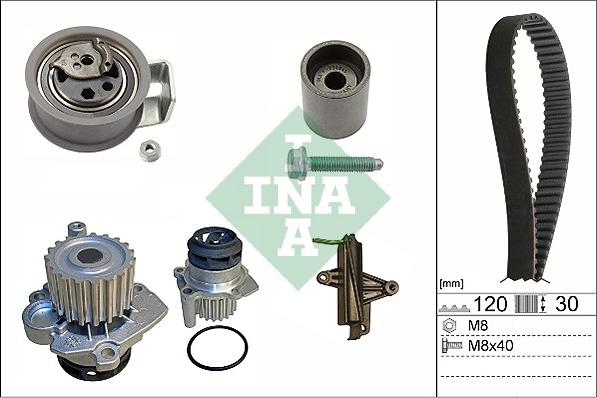 INA 530 0340 31 - Water Pump & Timing Belt Set autospares.lv