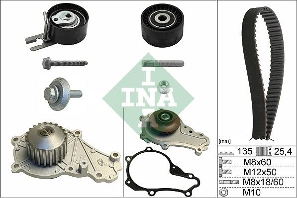 INA 530 0369 30 - Water Pump & Timing Belt Set autospares.lv