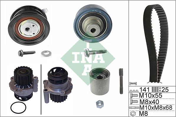 INA 530 0361 30 - Water Pump & Timing Belt Set autospares.lv