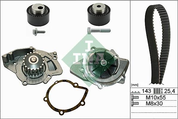 INA 530 0368 30 - Water Pump & Timing Belt Set autospares.lv