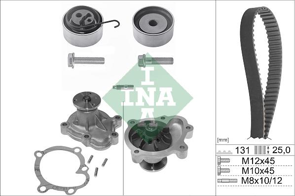 INA 530033830 - Water Pump & Timing Belt Set autospares.lv