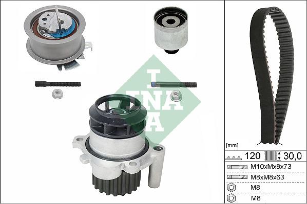 INA 530 0201 30 - Water Pump & Timing Belt Set autospares.lv