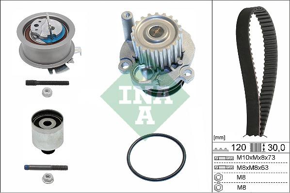 INA 530 0201 32 - Water Pump & Timing Belt Set autospares.lv