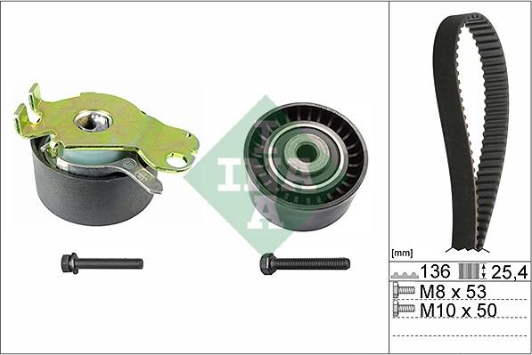 INA 530 0236 10 - Timing Belt Set autospares.lv