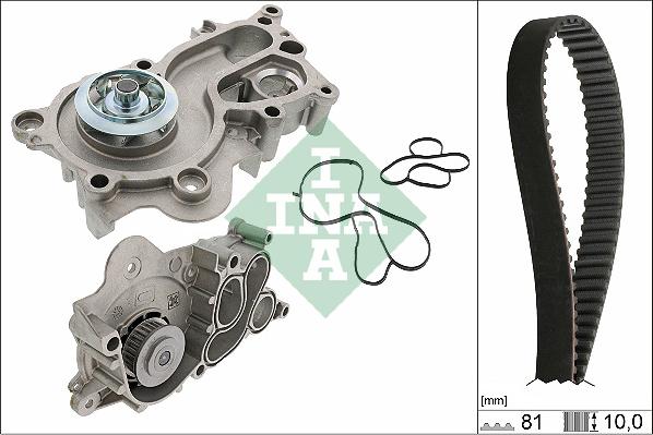 INA 530 0744 30 - Water Pump & Timing Belt Set autospares.lv