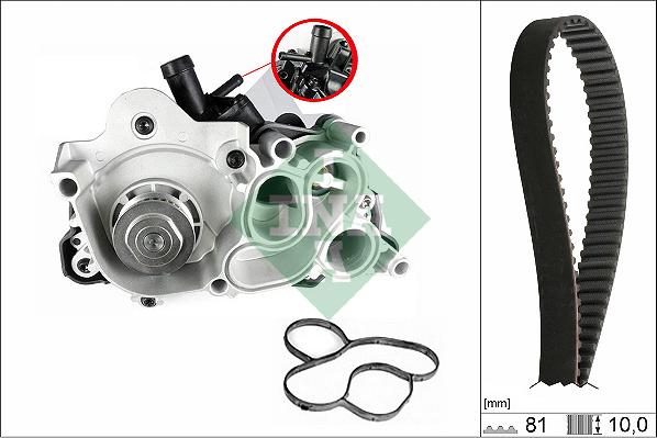 INA 530 0743 30 - Water Pump & Timing Belt Set autospares.lv