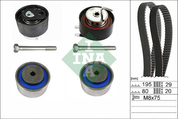 INA 530 0766 10 - Timing Belt Set autospares.lv