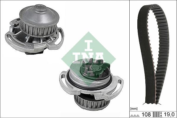 INA 530 0717 30 - Water Pump & Timing Belt Set autospares.lv